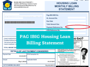 PAG IBIG Housing Loan Billing Statement