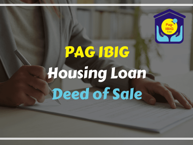 PAG IBIG Housing Loan Deed of Sale