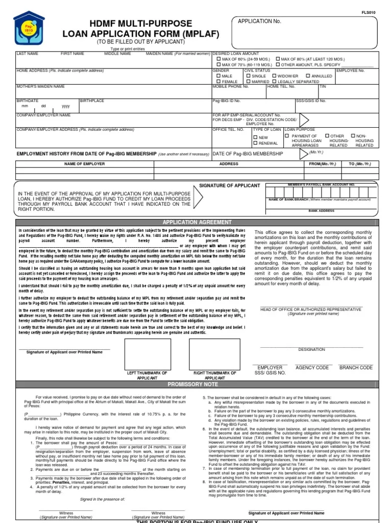 Salary Loan Application