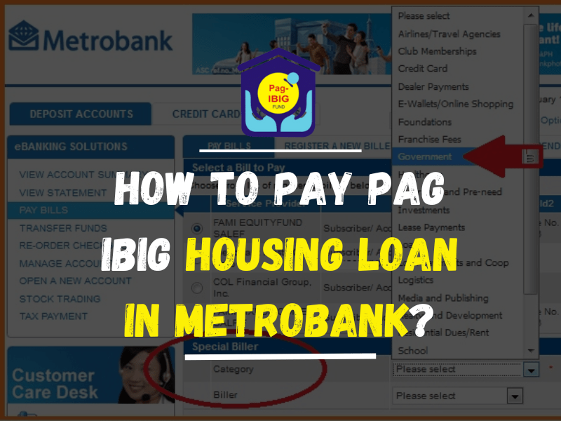 How to pay PAG IBIG Housing Loan in Metrobank