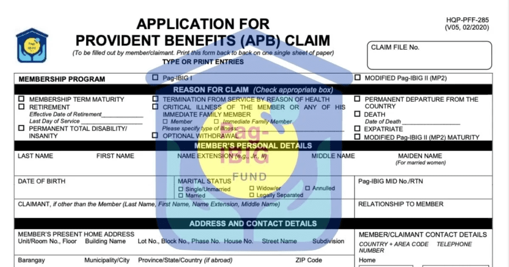 Withdrawal form and documents submission