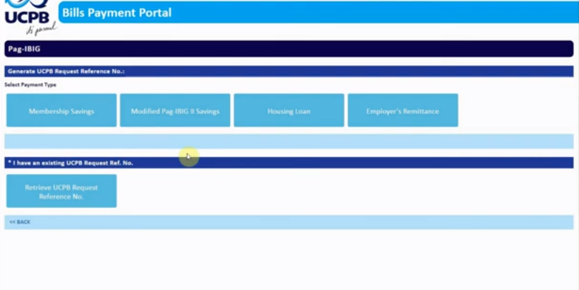 Steps to pay PAG IBIG Contributions from UCPB app